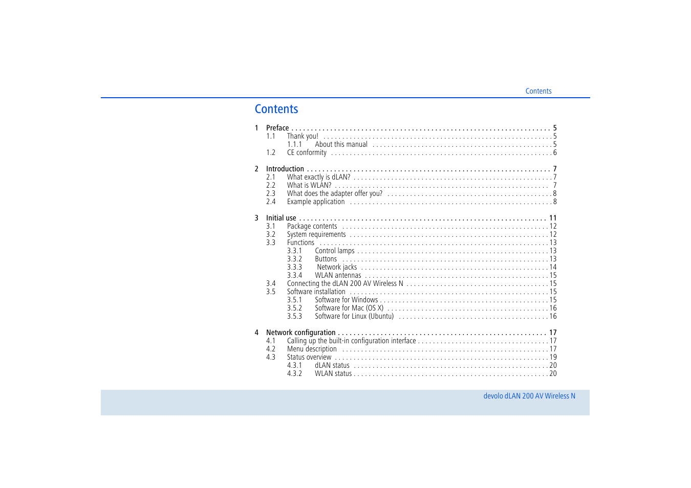 Devolo dLAN 200 AV Wireless N User Manual | Page 4 / 57