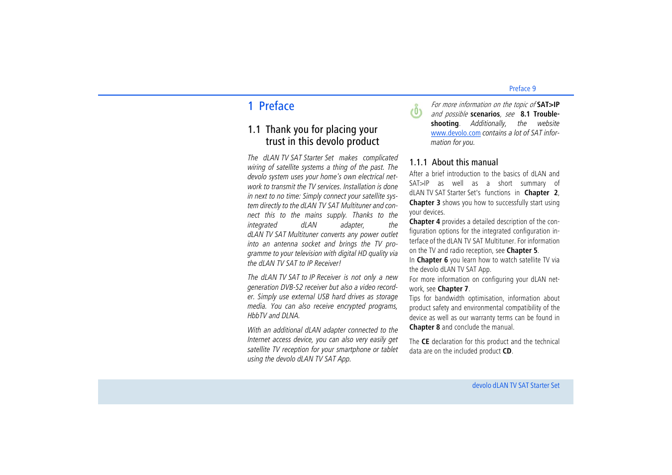 Devolo dLAN TV SAT Starter Set User Manual | Page 10 / 85