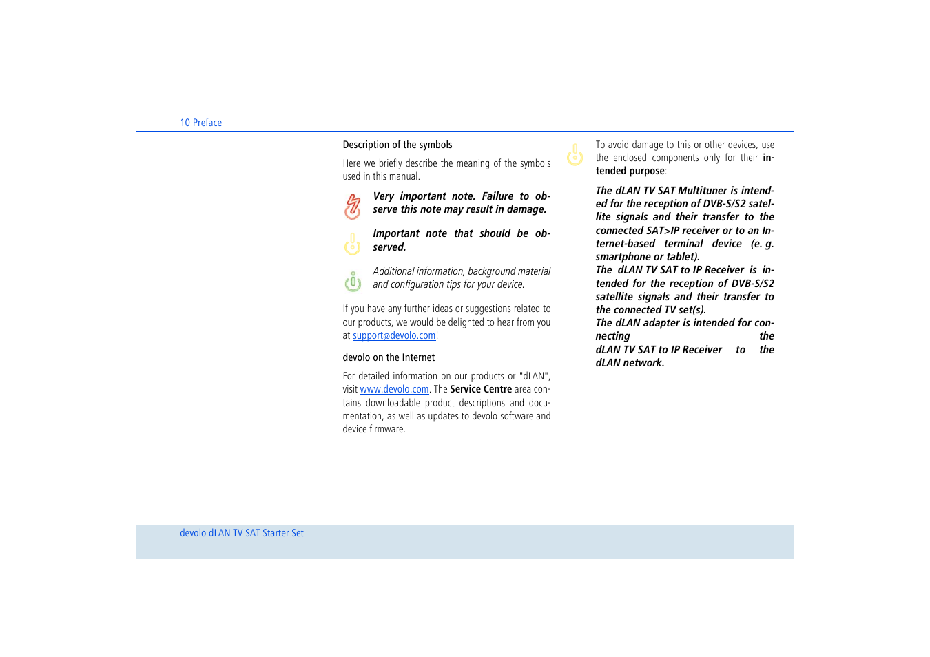Devolo dLAN TV SAT Starter Set User Manual | Page 11 / 85