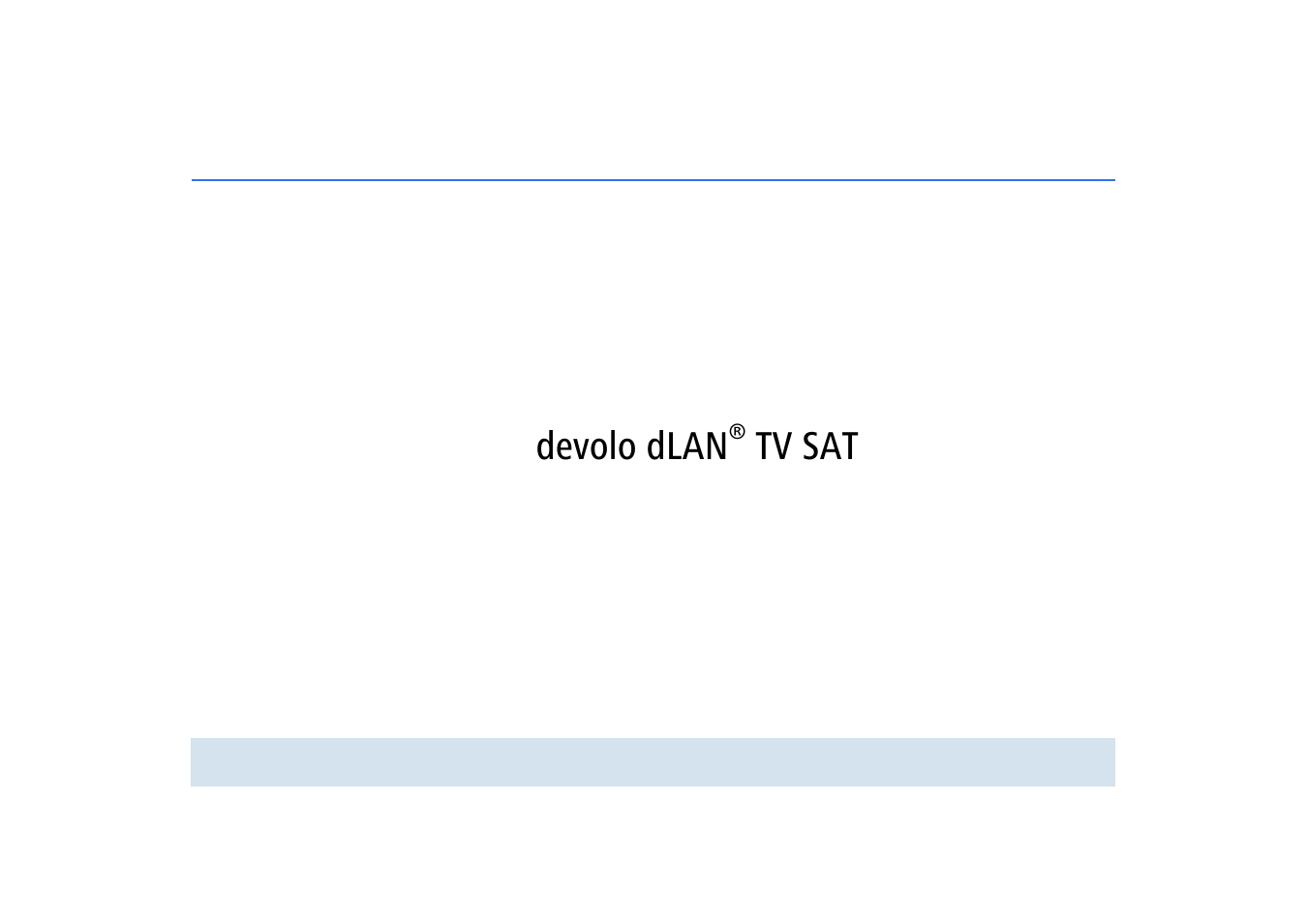Devolo dlan, Tv sat | Devolo dLAN TV SAT Starter Set User Manual | Page 2 / 85