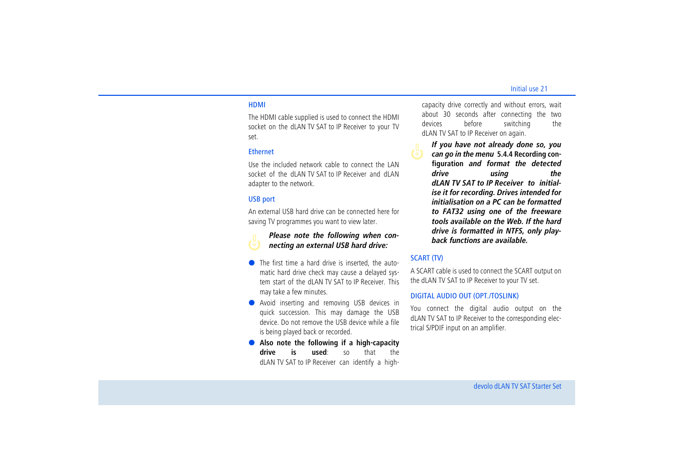 Devolo dLAN TV SAT Starter Set User Manual | Page 22 / 85