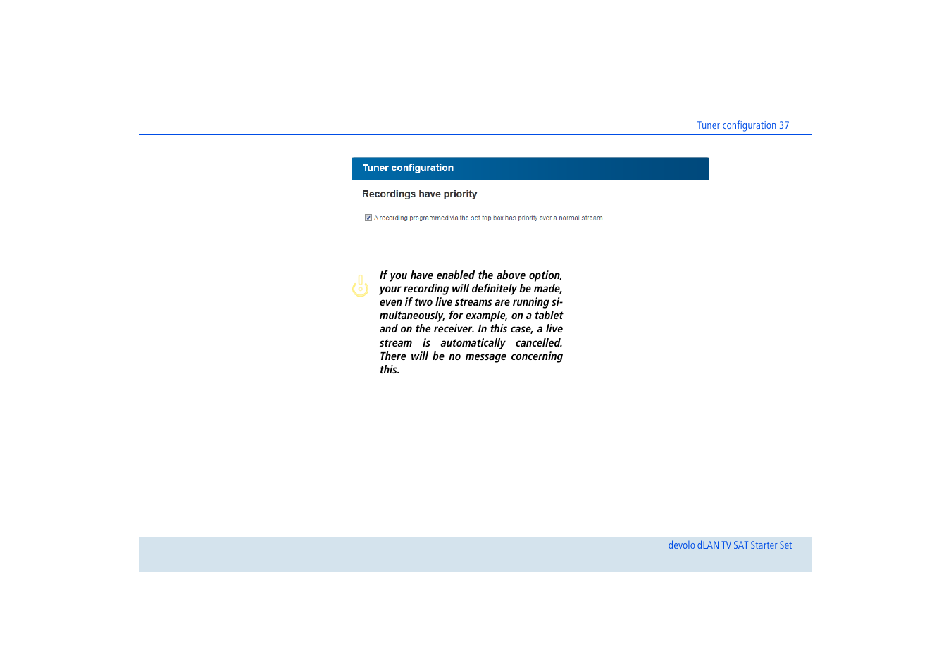 Devolo dLAN TV SAT Starter Set User Manual | Page 38 / 85