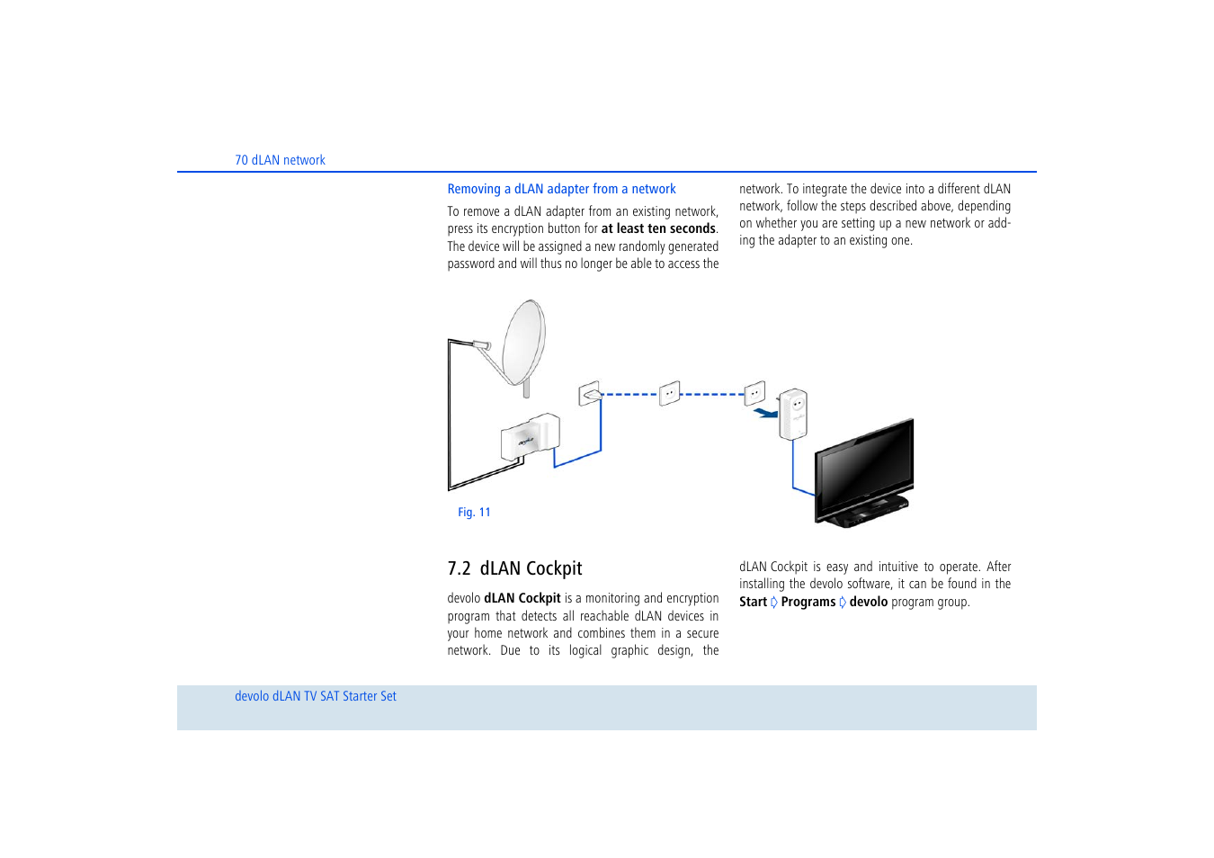 2 dlan cockpit, Dlan cockpit | Devolo dLAN TV SAT Starter Set User Manual | Page 71 / 85