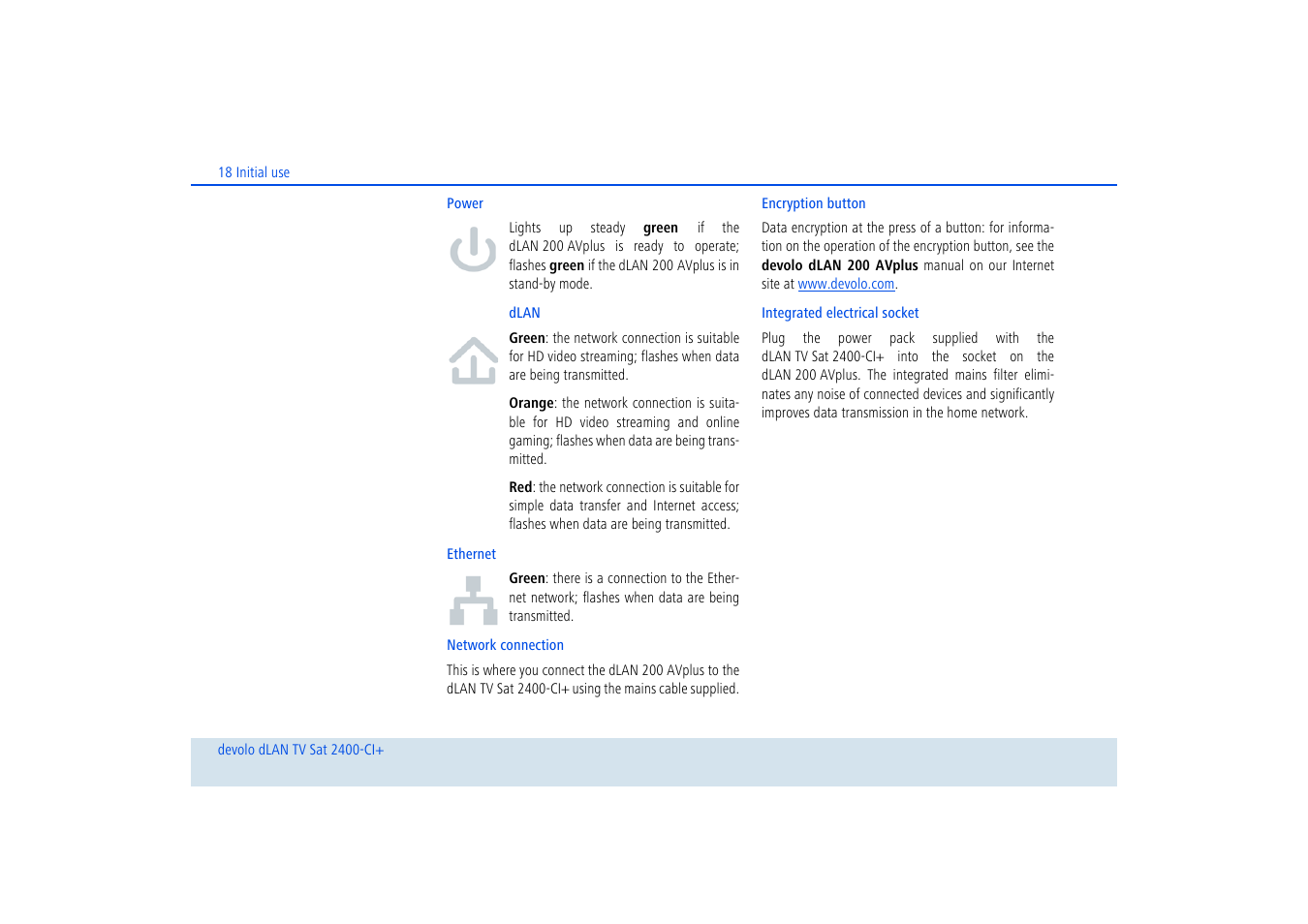 Devolo dLAN TV Sat 2400-CI+ User Manual | Page 19 / 53