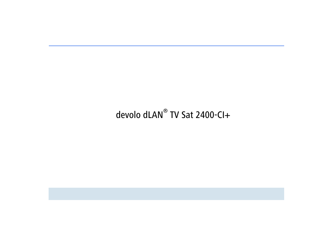 Devolo dlan, Tv sat 2400-ci | Devolo dLAN TV Sat 2400-CI+ User Manual | Page 2 / 53