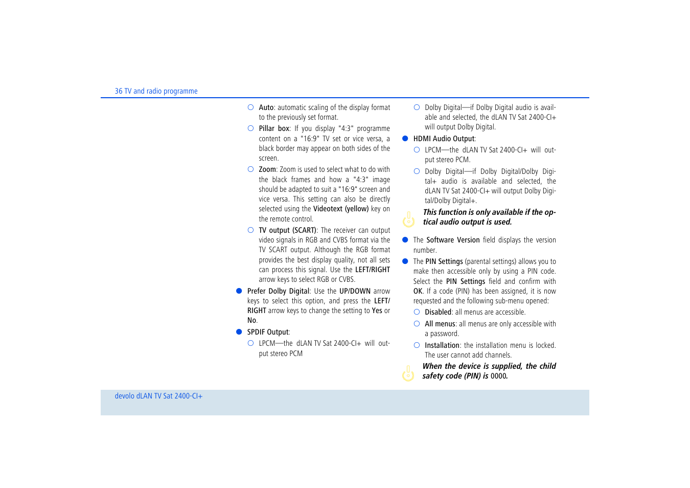 Devolo dLAN TV Sat 2400-CI+ User Manual | Page 37 / 53