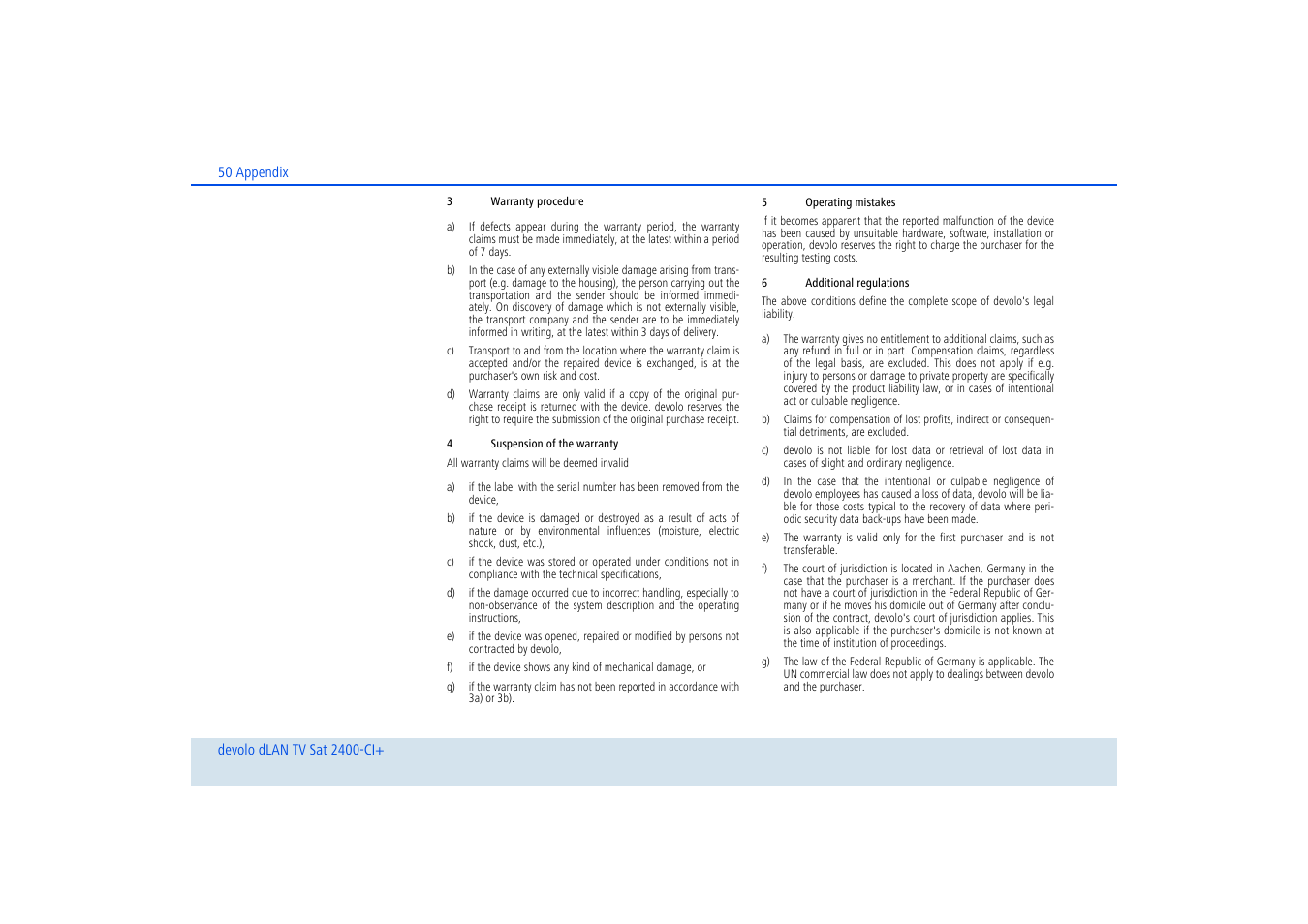 Devolo dLAN TV Sat 2400-CI+ User Manual | Page 51 / 53