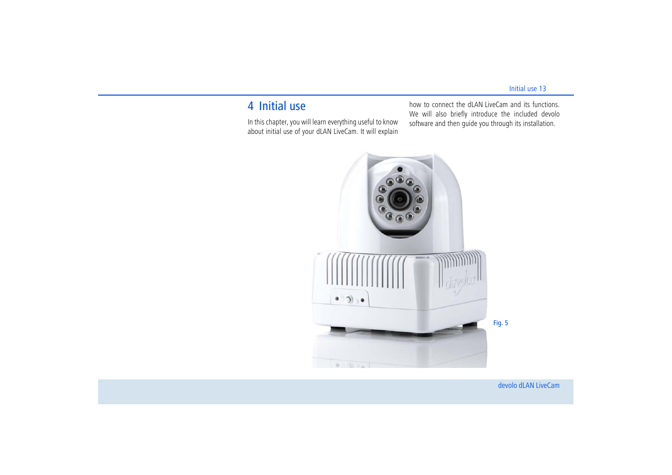 4 initial use | Devolo dLAN LiveCam User Manual | Page 14 / 37