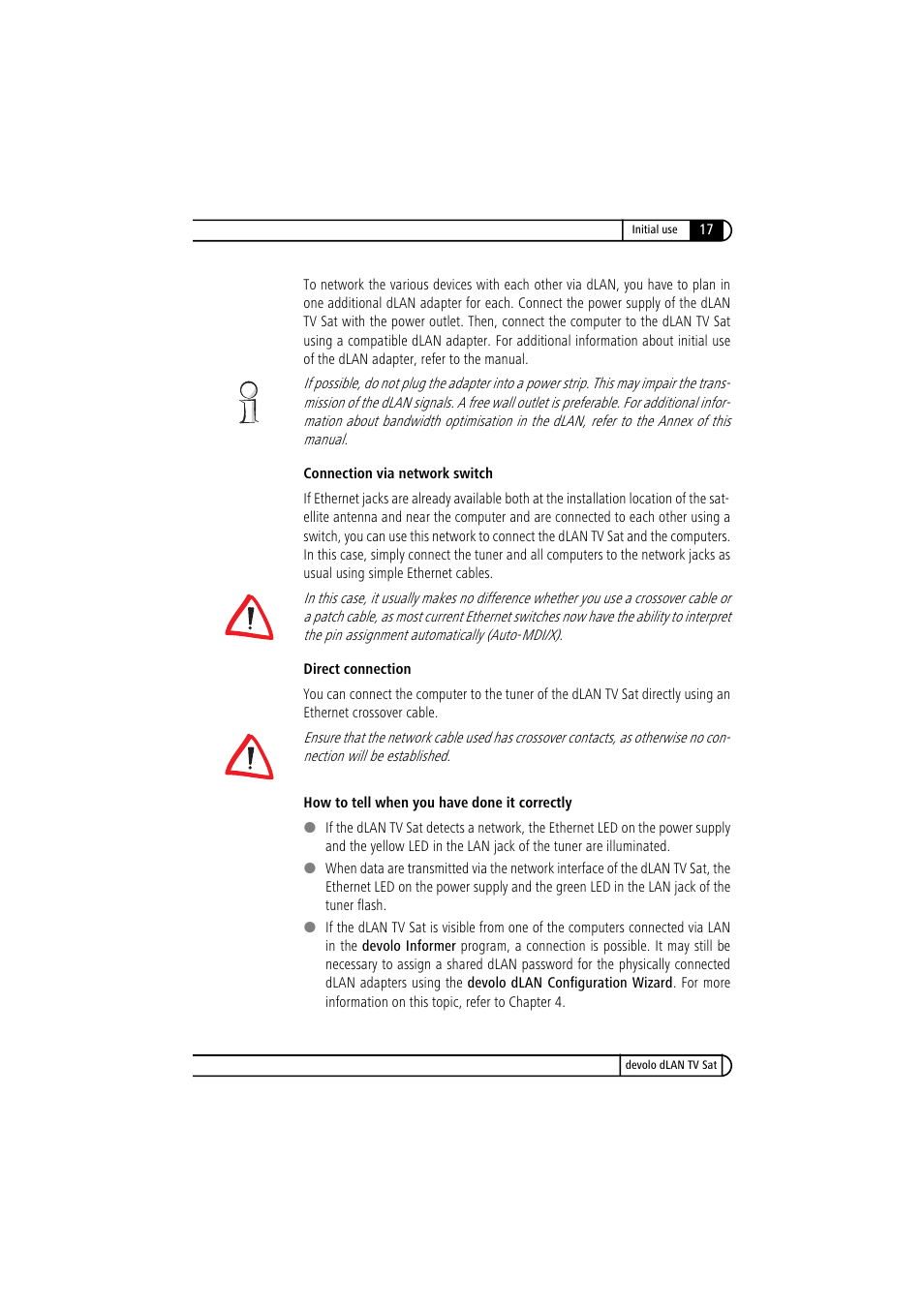 Devolo dLAN TV Sat User Manual | Page 17 / 72