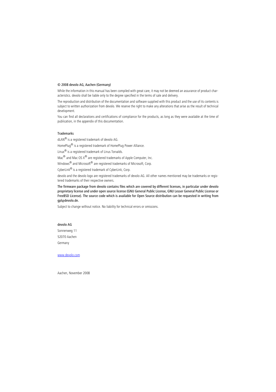 Devolo dLAN TV Sat User Manual | Page 2 / 72