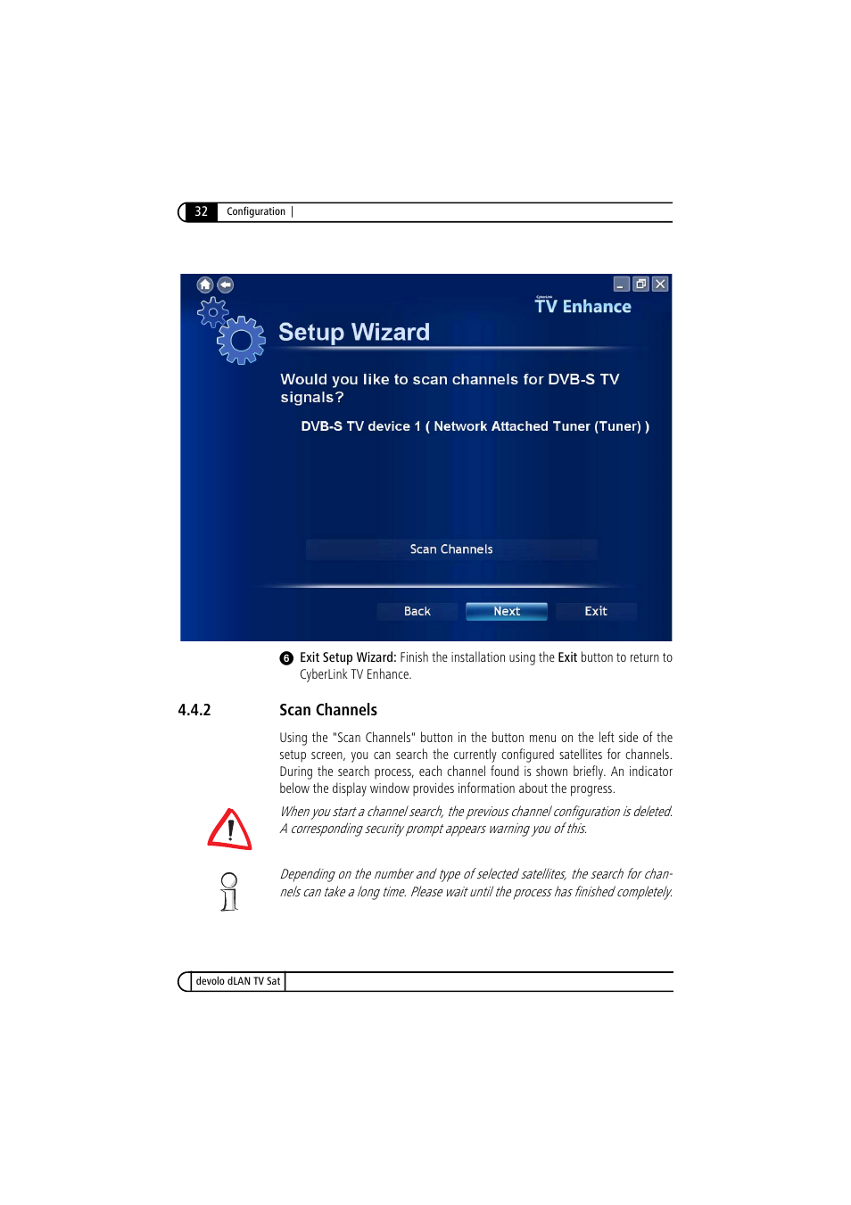 2 scan channels, Scan channels | Devolo dLAN TV Sat User Manual | Page 32 / 72