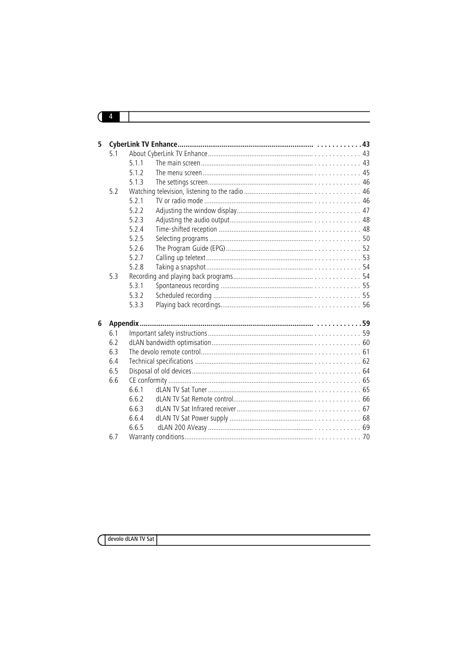 Devolo dLAN TV Sat User Manual | Page 4 / 72