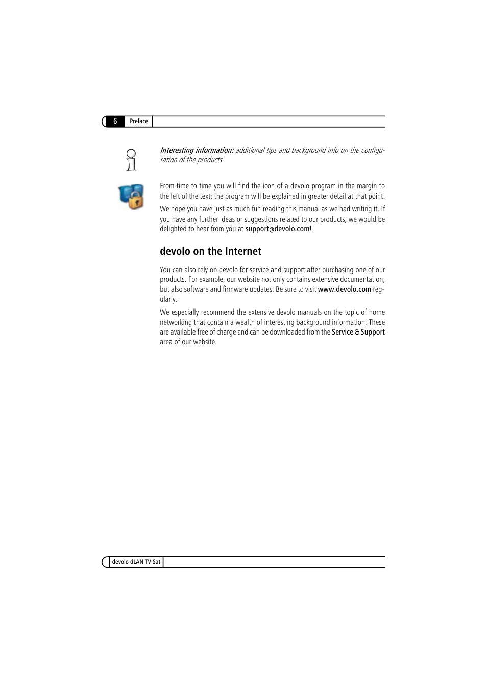 Devolo on the internet | Devolo dLAN TV Sat User Manual | Page 6 / 72
