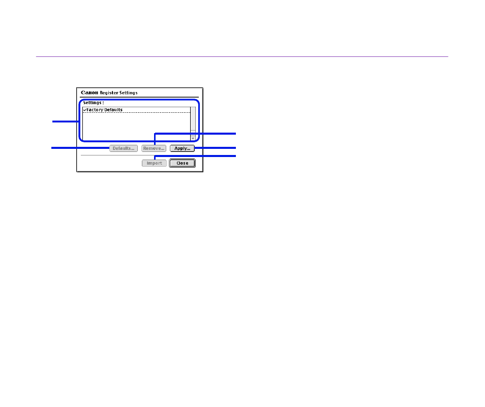 Register settings dialog box | Canon i 850 User Manual | Page 57 / 191