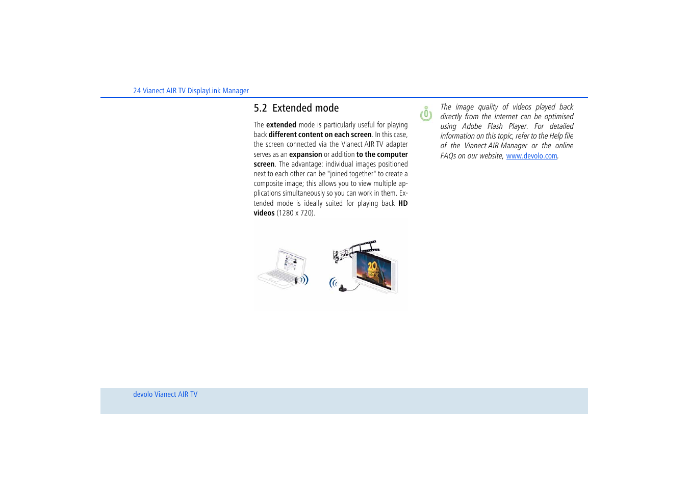 2 extended mode, Extended mode | Devolo dLAN home Notebook to TV Set User Manual | Page 25 / 39