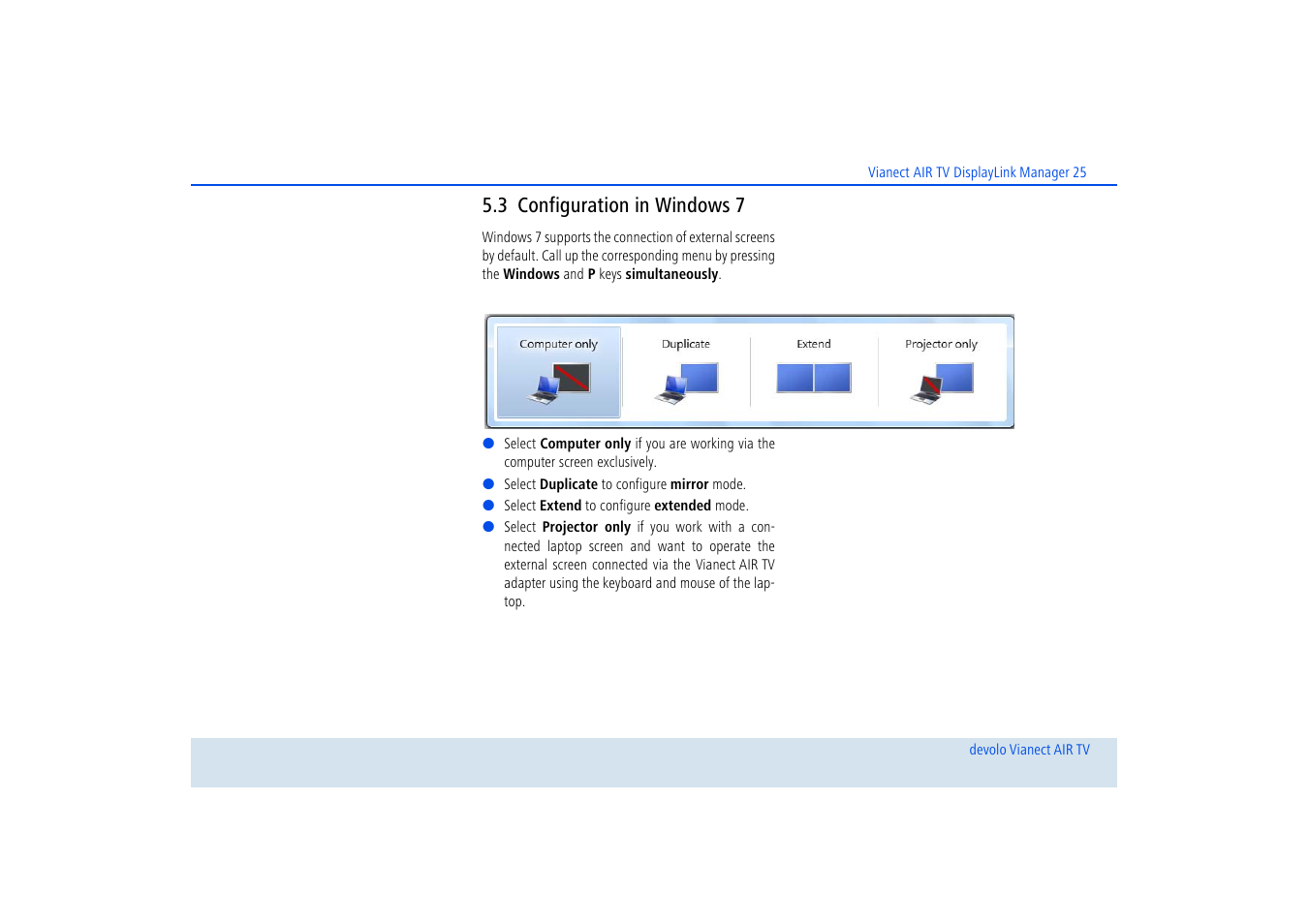 3 configuration in windows 7, Configuration in windows 7 | Devolo dLAN home Notebook to TV Set User Manual | Page 26 / 39