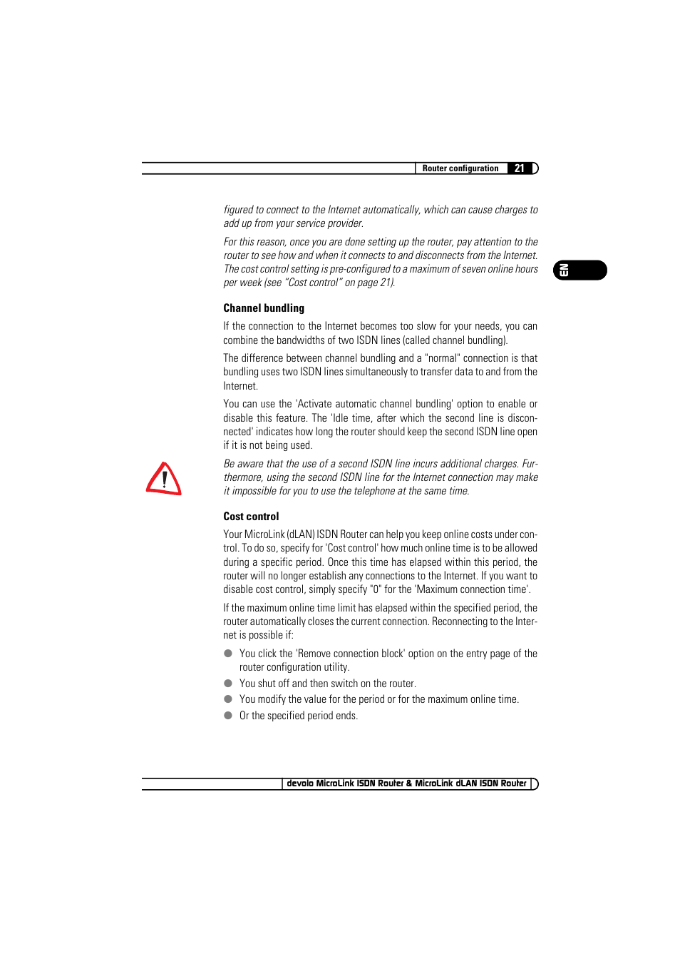 Devolo MicroLink ISDN Router User Manual | Page 21 / 39