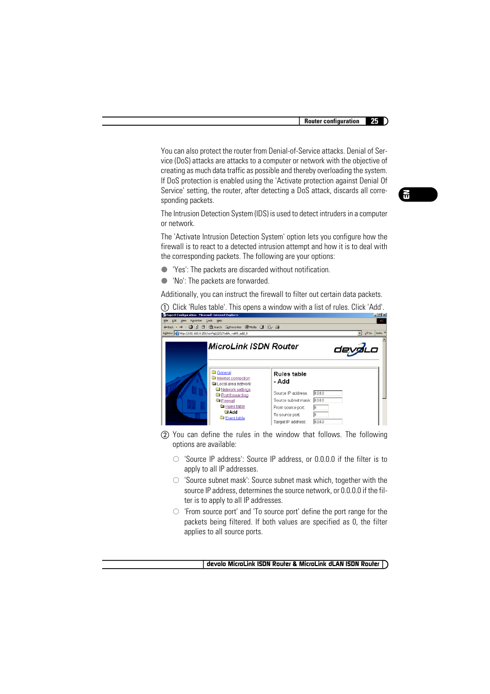 Devolo MicroLink ISDN Router User Manual | Page 25 / 39