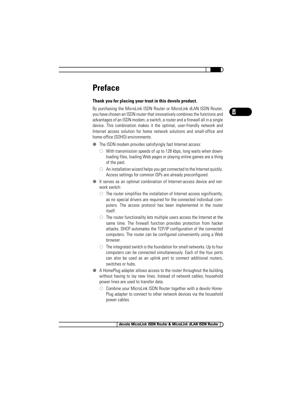 Preface | Devolo MicroLink ISDN Router User Manual | Page 3 / 39