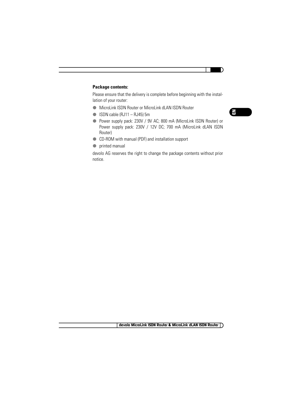 Devolo MicroLink ISDN Router User Manual | Page 5 / 39