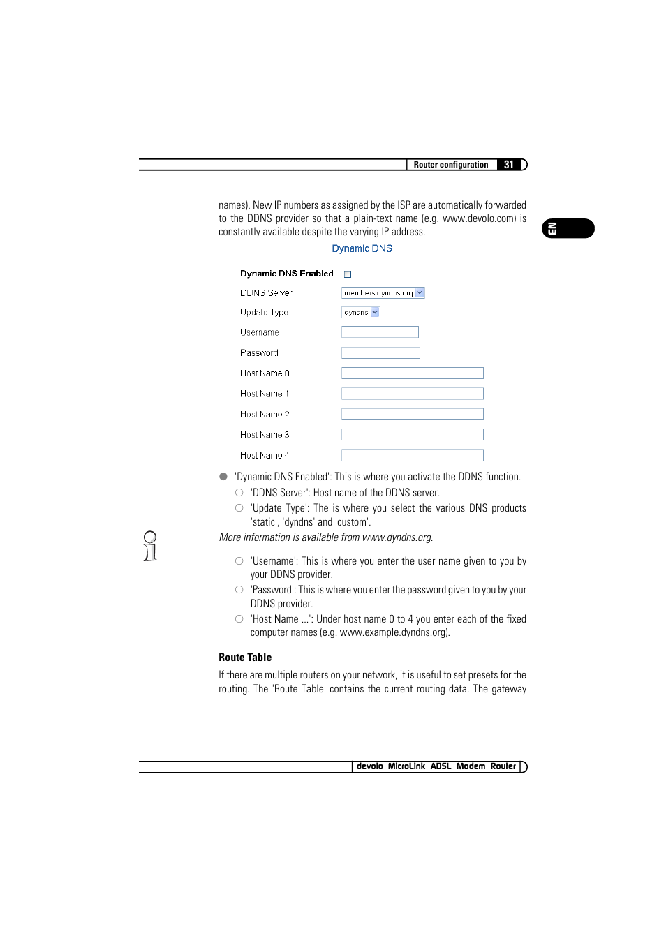 Devolo MicroLink ADSL Modem Router User Manual | Page 31 / 41