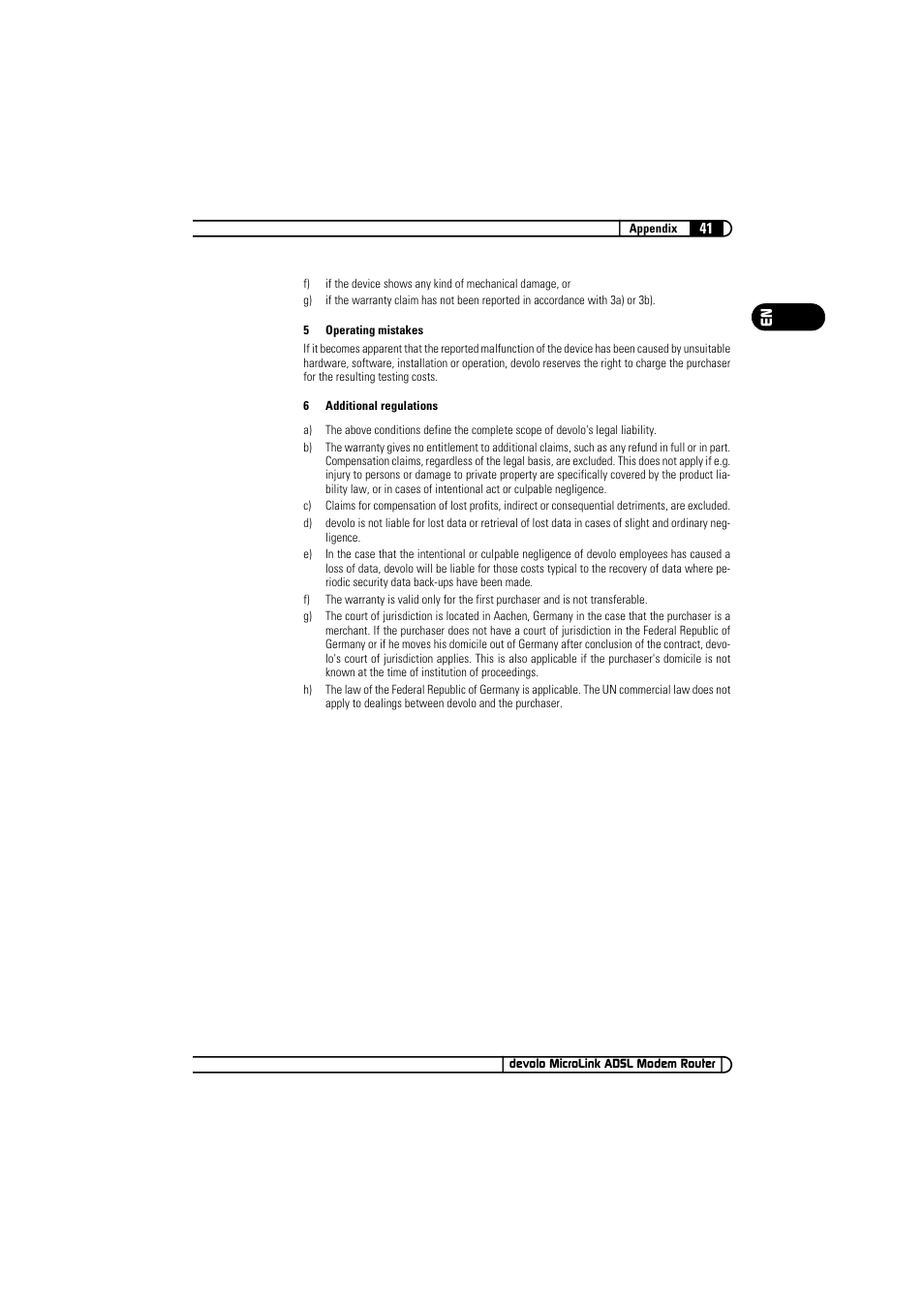 Devolo MicroLink ADSL Modem Router User Manual | Page 41 / 41