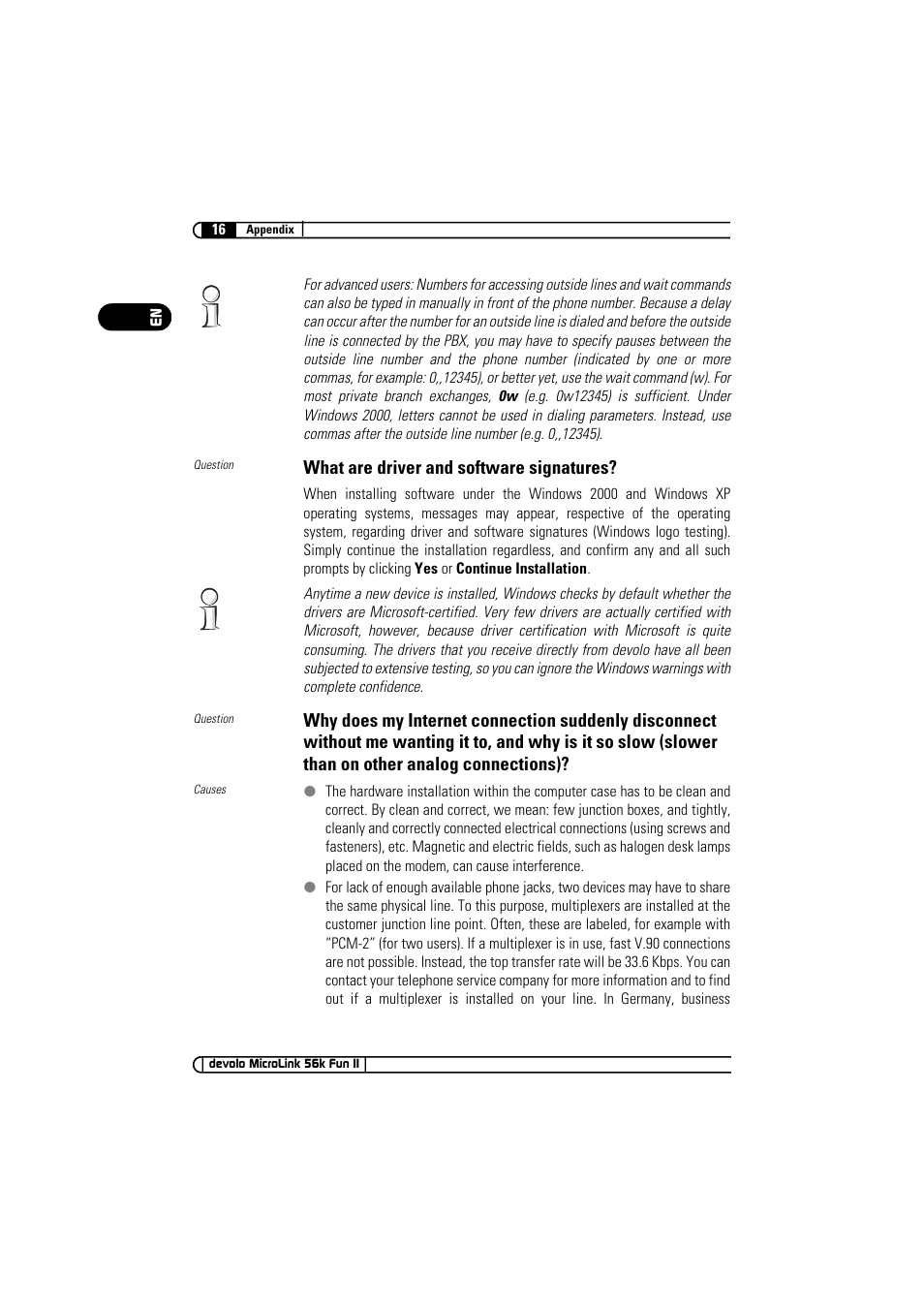 Devolo MicroLink 56k Fun II User Manual | Page 16 / 19
