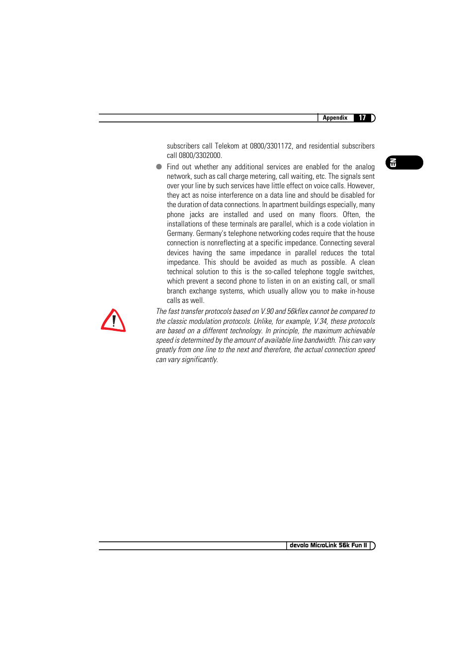 Devolo MicroLink 56k Fun II User Manual | Page 17 / 19