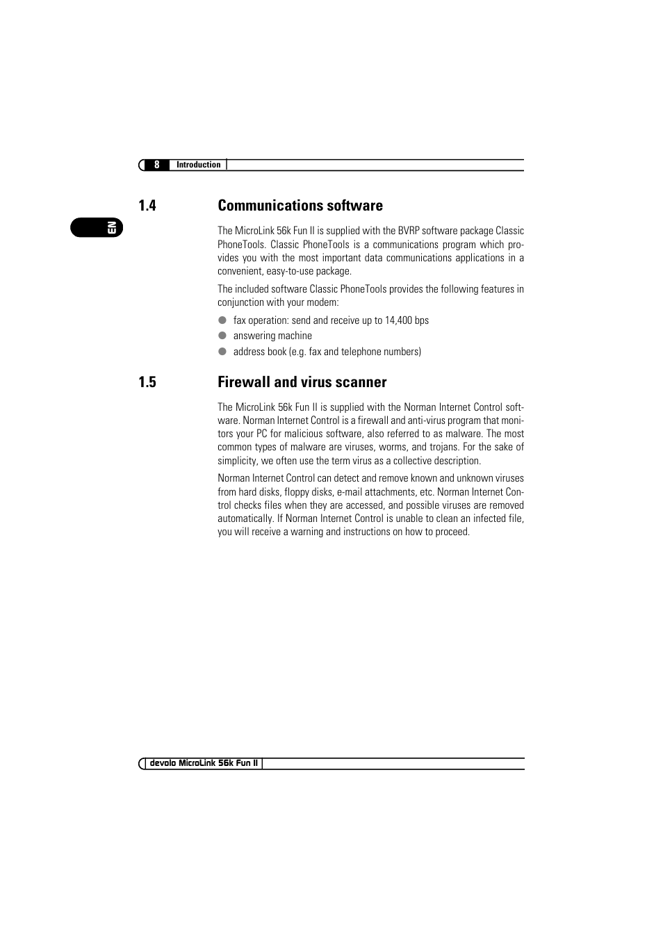 4 communications software, 5 firewall and virus scanner | Devolo MicroLink 56k Fun II User Manual | Page 8 / 19