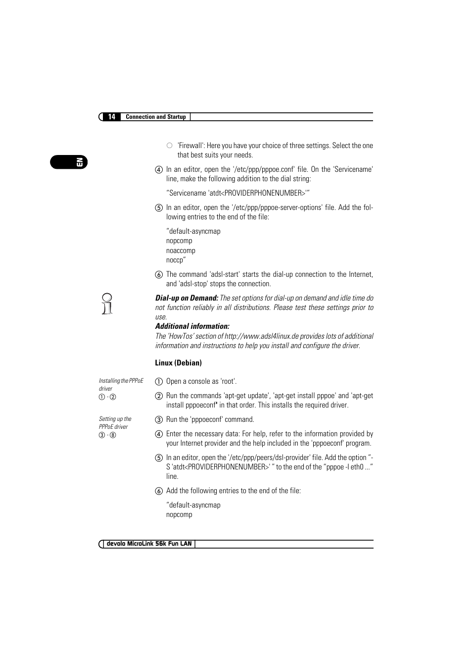 Devolo MicroLink 56k Fun LAN User Manual | Page 14 / 22
