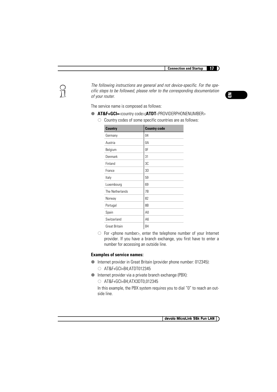 Devolo MicroLink 56k Fun LAN User Manual | Page 17 / 22