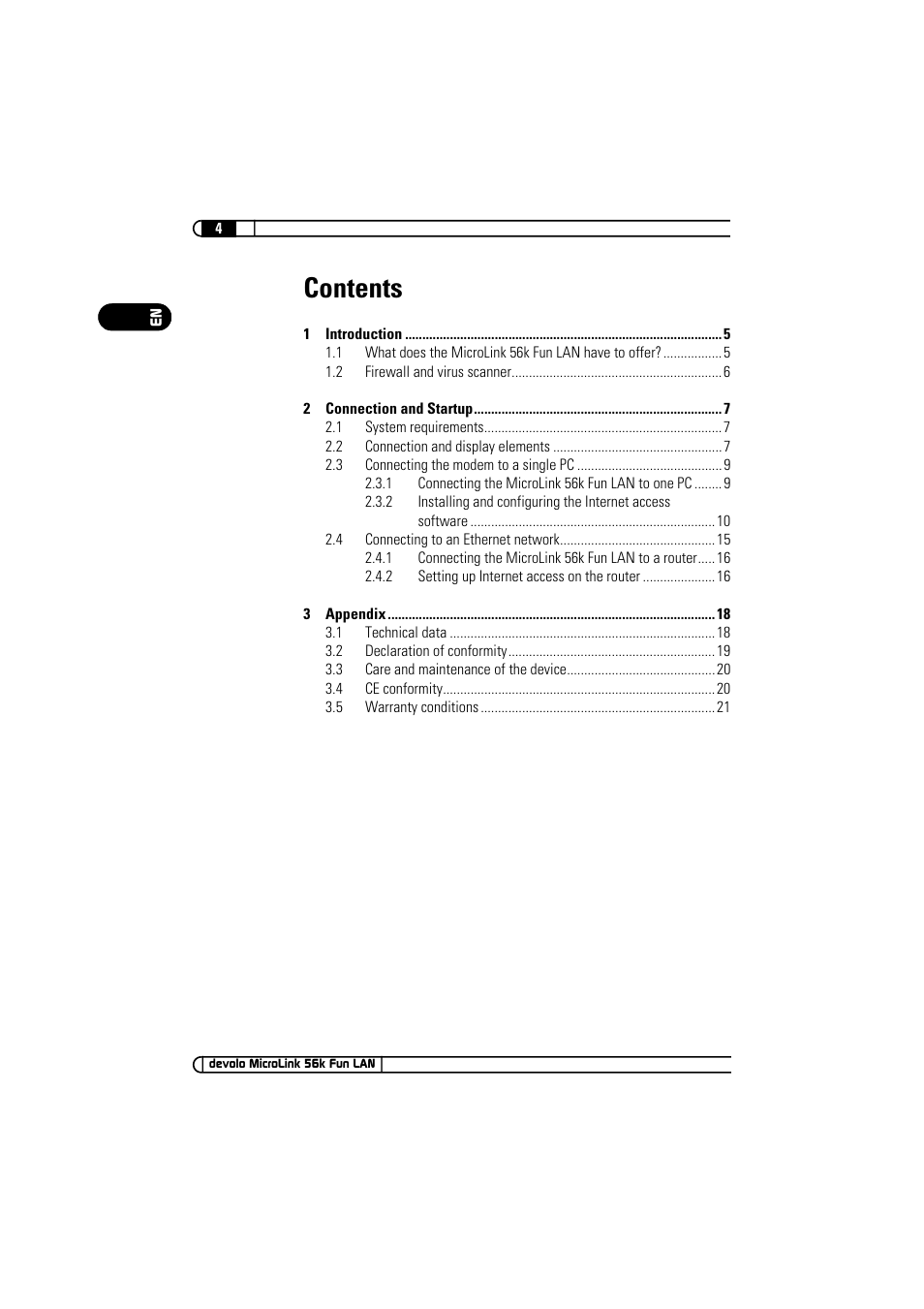 Devolo MicroLink 56k Fun LAN User Manual | Page 4 / 22