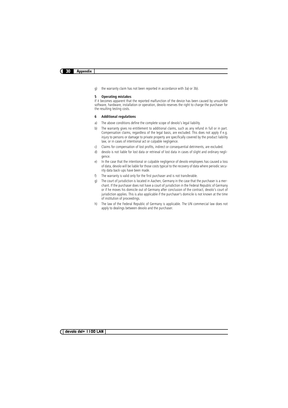 Devolo dsl+ 1100 LAN User Manual | Page 30 / 30