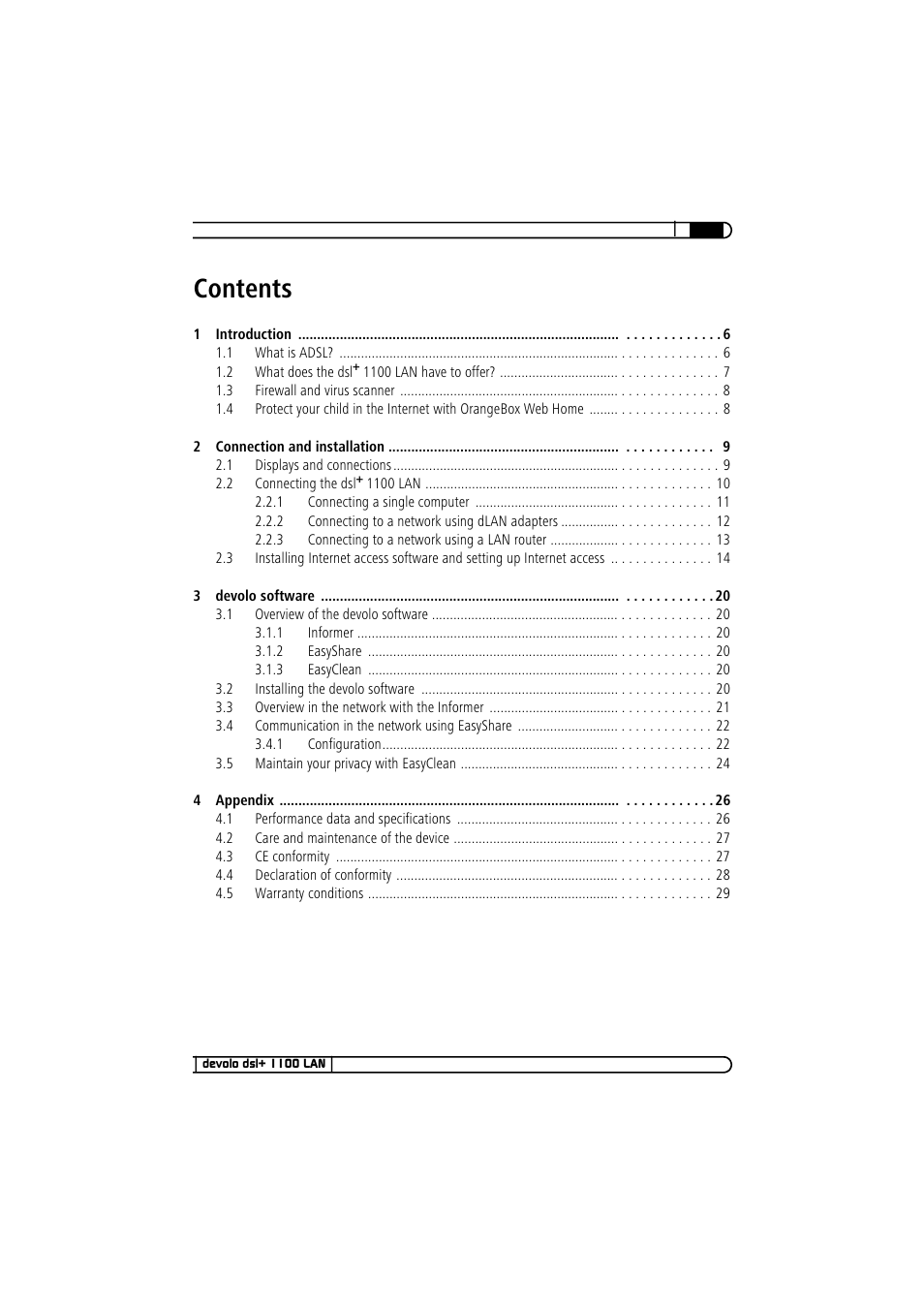 Devolo dsl+ 1100 LAN User Manual | Page 5 / 30