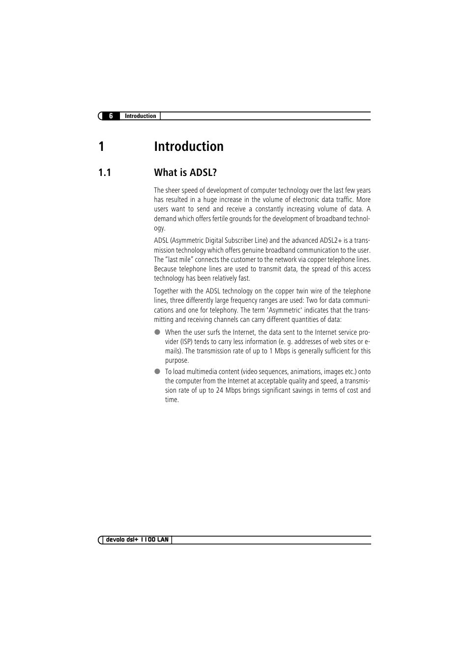 Devolo dsl+ 1100 LAN User Manual | Page 6 / 30