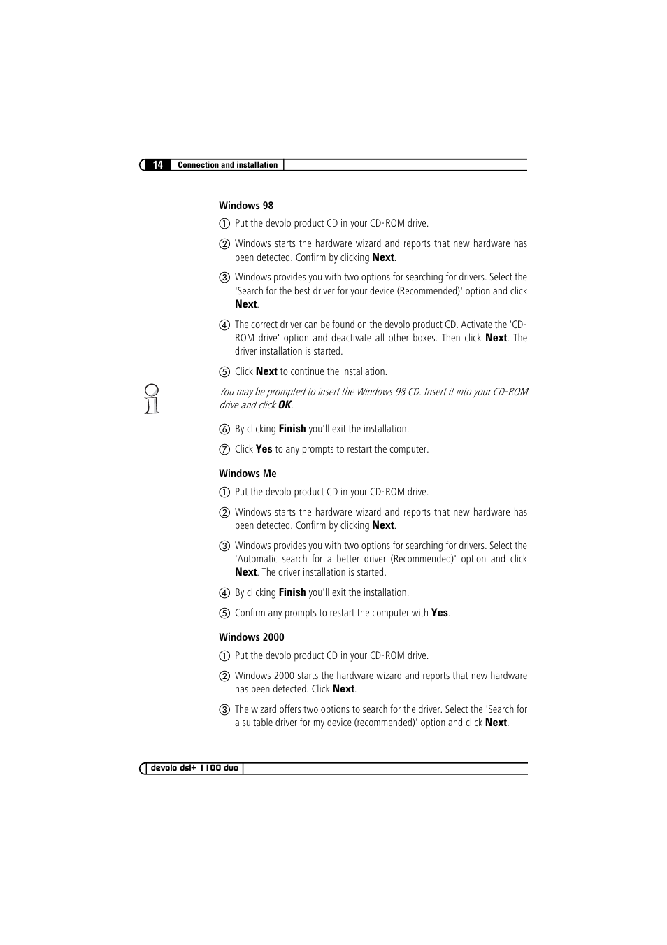 Devolo dsl+ 1100 duo User Manual | Page 14 / 39