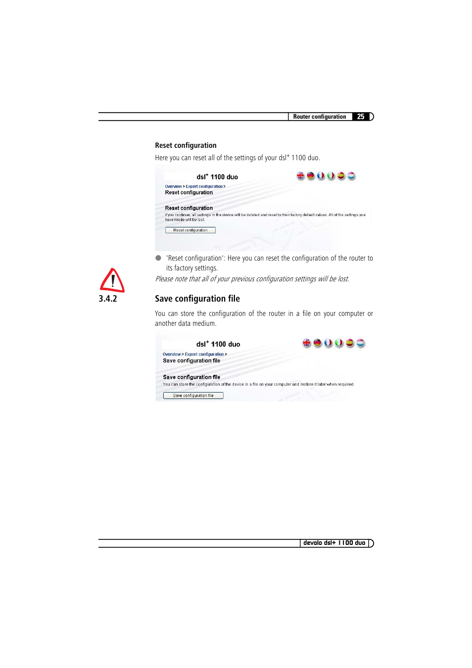 2 save configuration file, Save configuration file | Devolo dsl+ 1100 duo User Manual | Page 24 / 39