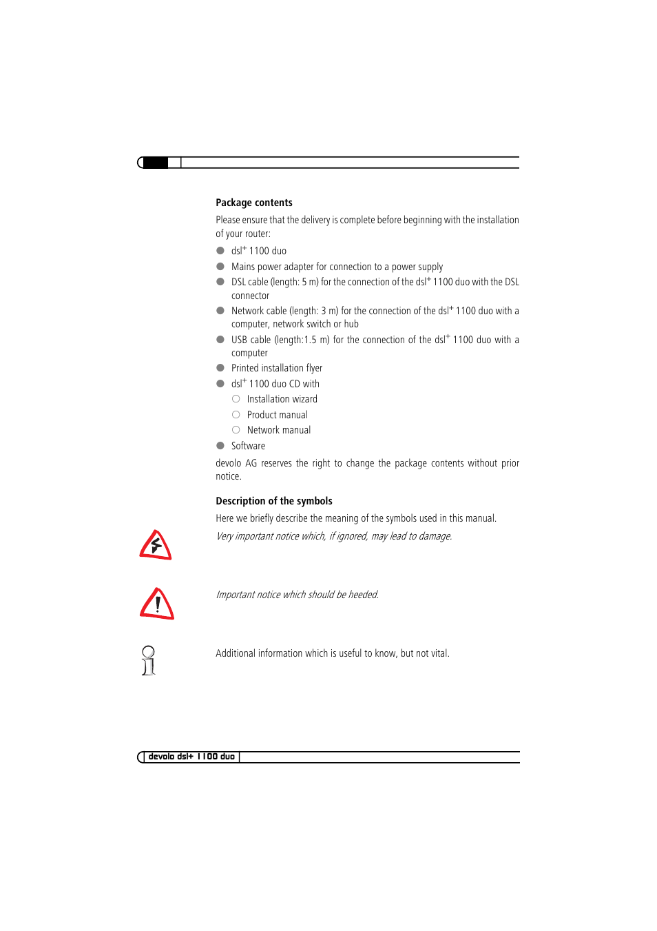 Devolo dsl+ 1100 duo User Manual | Page 4 / 39