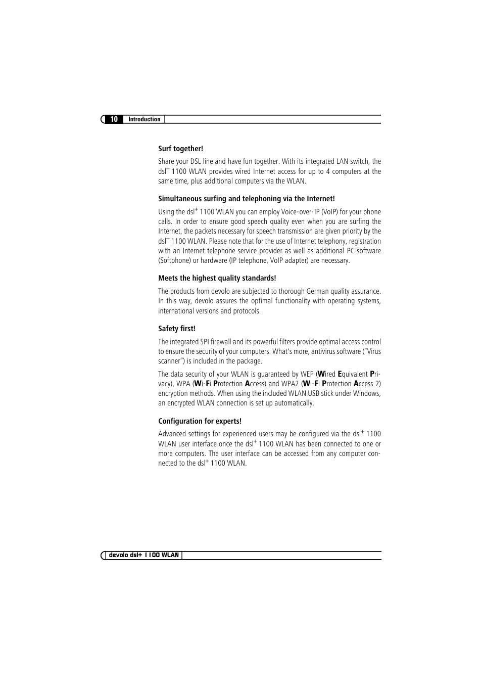 Devolo dsl+ 1100 WLAN User Manual | Page 10 / 41