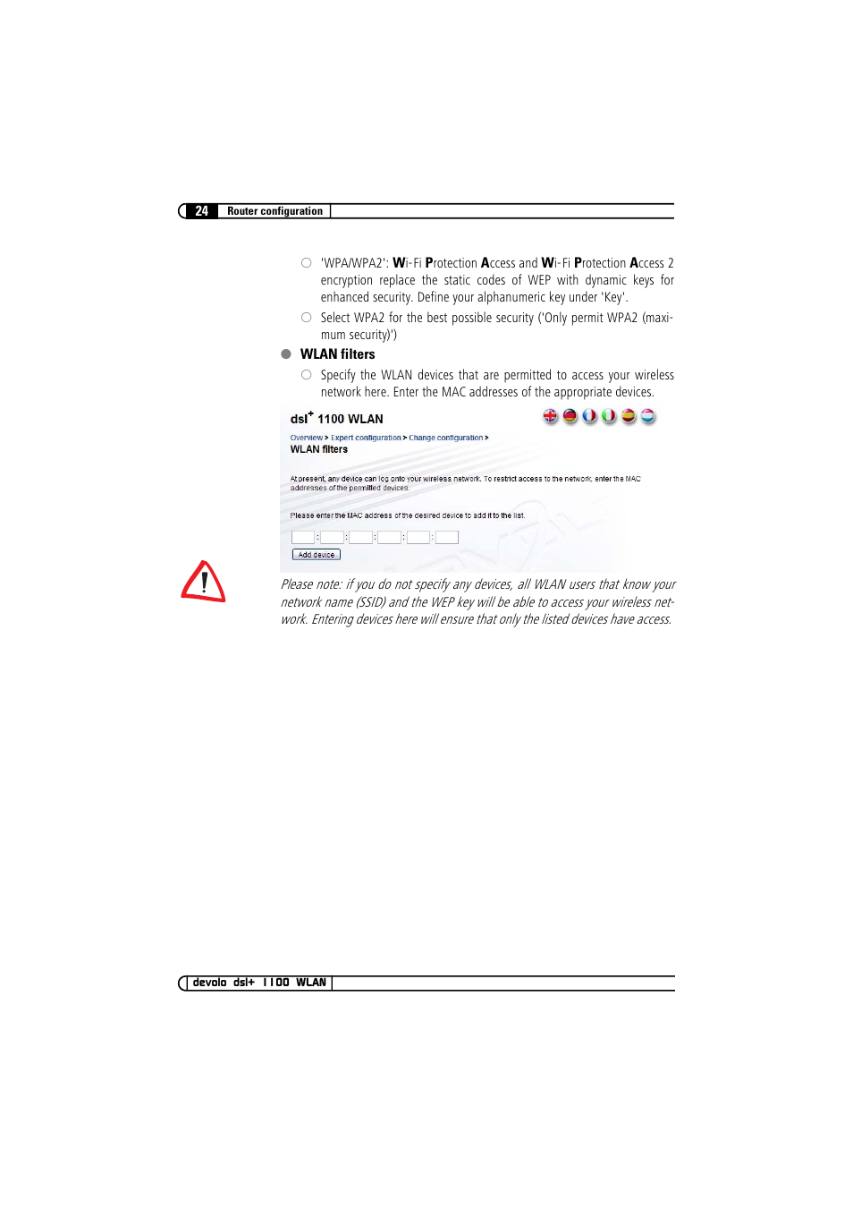 Devolo dsl+ 1100 WLAN User Manual | Page 24 / 41