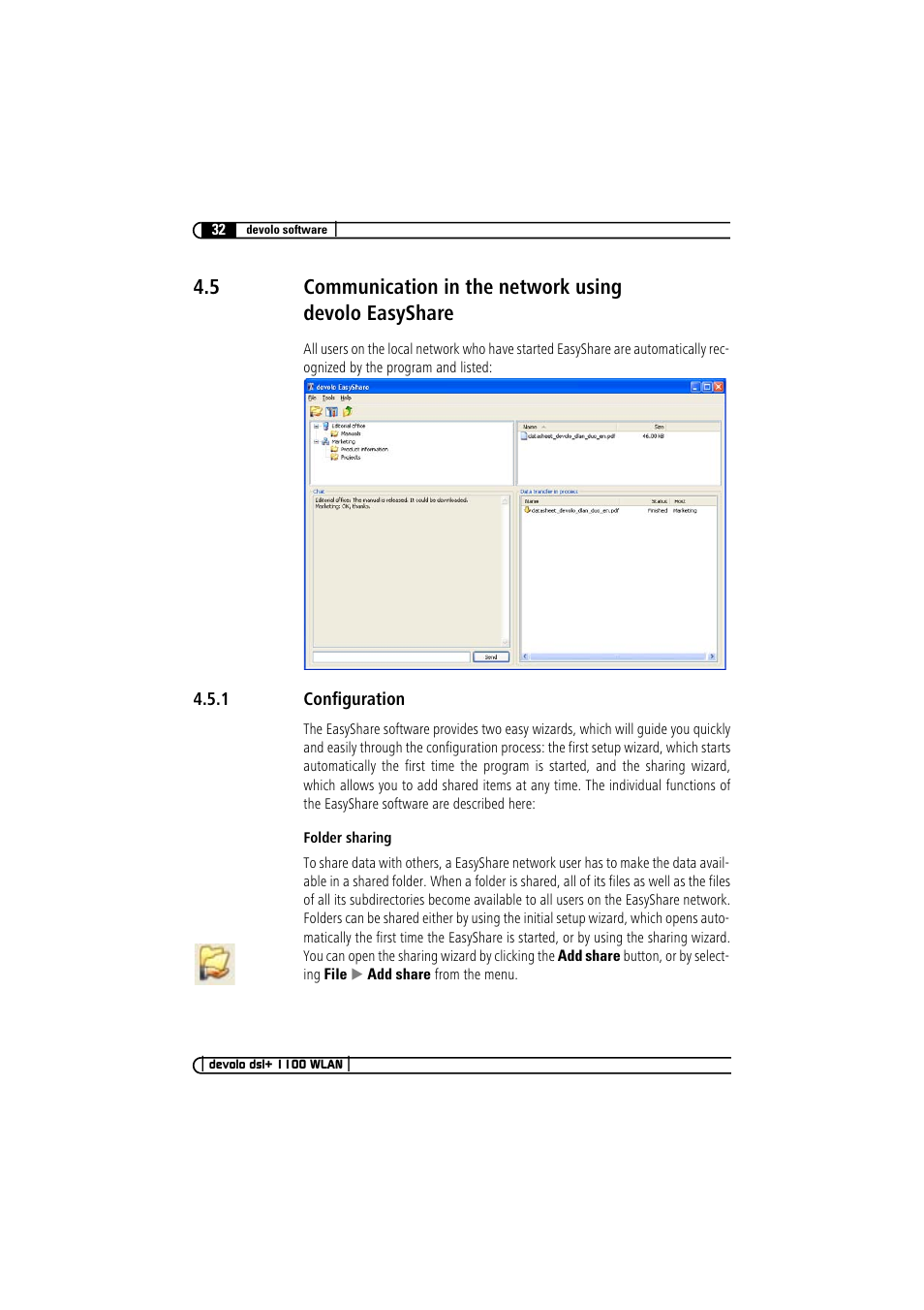 1 configuration, Configuration | Devolo dsl+ 1100 WLAN User Manual | Page 32 / 41