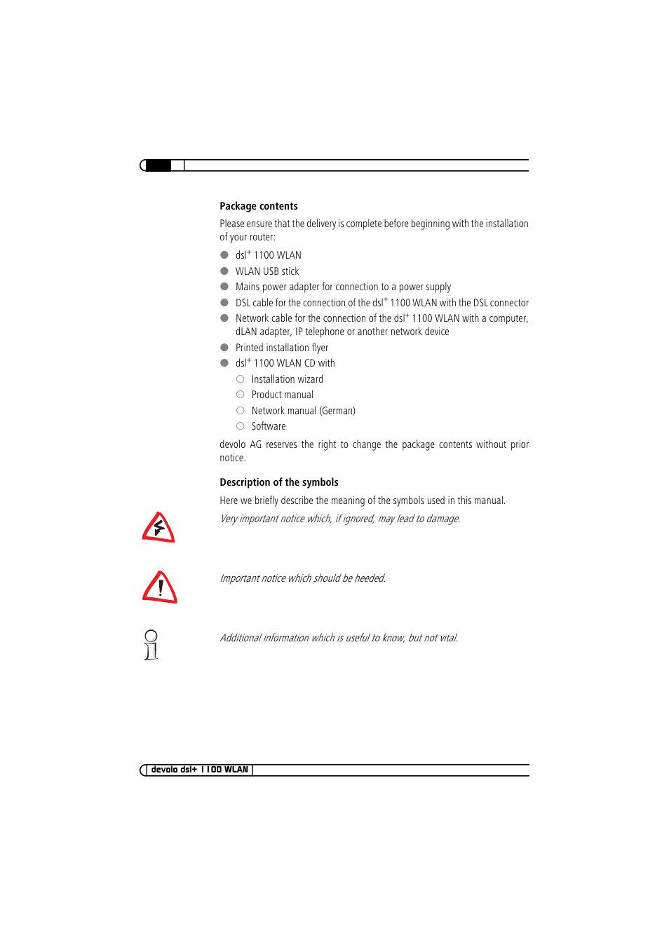 Devolo dsl+ 1100 WLAN User Manual | Page 4 / 41