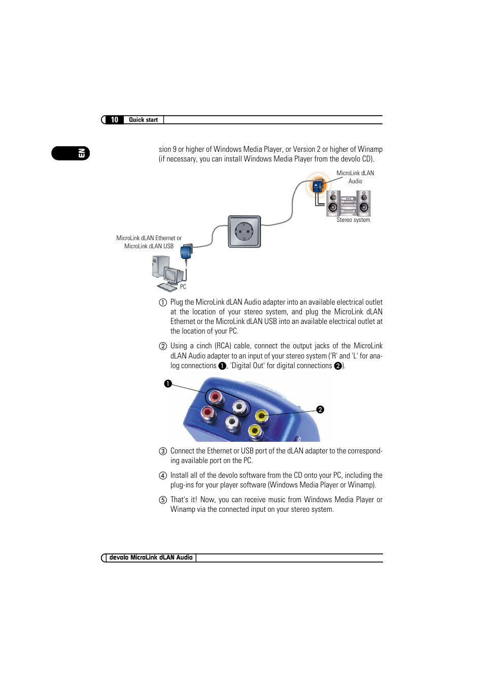 Devolo MicroLink dLAN Audio User Manual | Page 10 / 58