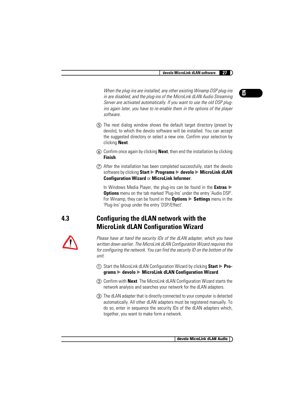 Configuration wizard | Devolo MicroLink dLAN Audio User Manual | Page 27 / 58