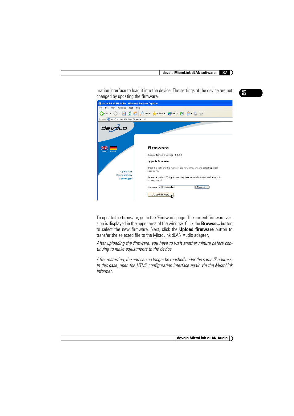 Devolo MicroLink dLAN Audio User Manual | Page 37 / 58