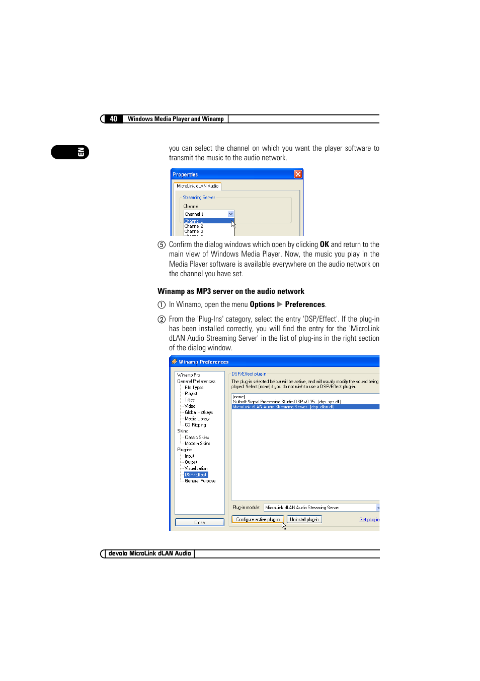 Devolo MicroLink dLAN Audio User Manual | Page 40 / 58