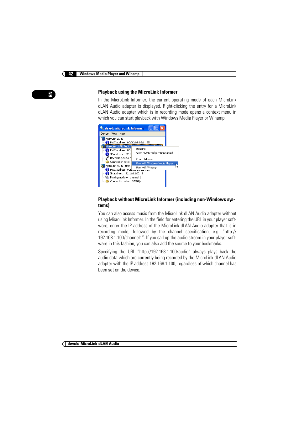 Devolo MicroLink dLAN Audio User Manual | Page 42 / 58