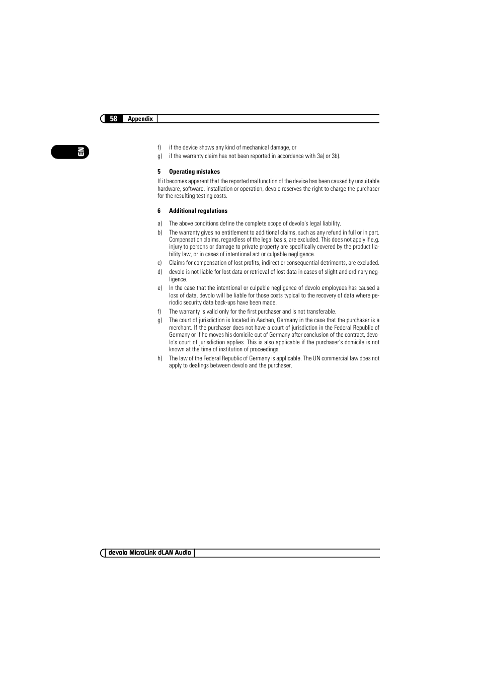 Devolo MicroLink dLAN Audio User Manual | Page 58 / 58