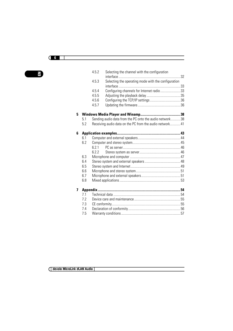 Devolo MicroLink dLAN Audio User Manual | Page 6 / 58