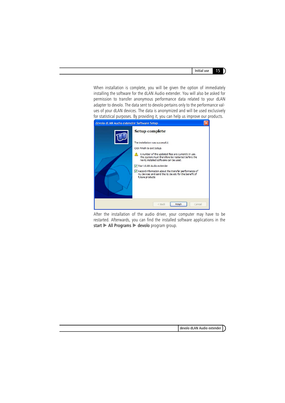 Devolo LAN Audio extender User Manual | Page 15 / 43
